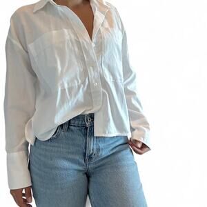 White abercrombie fitch button up